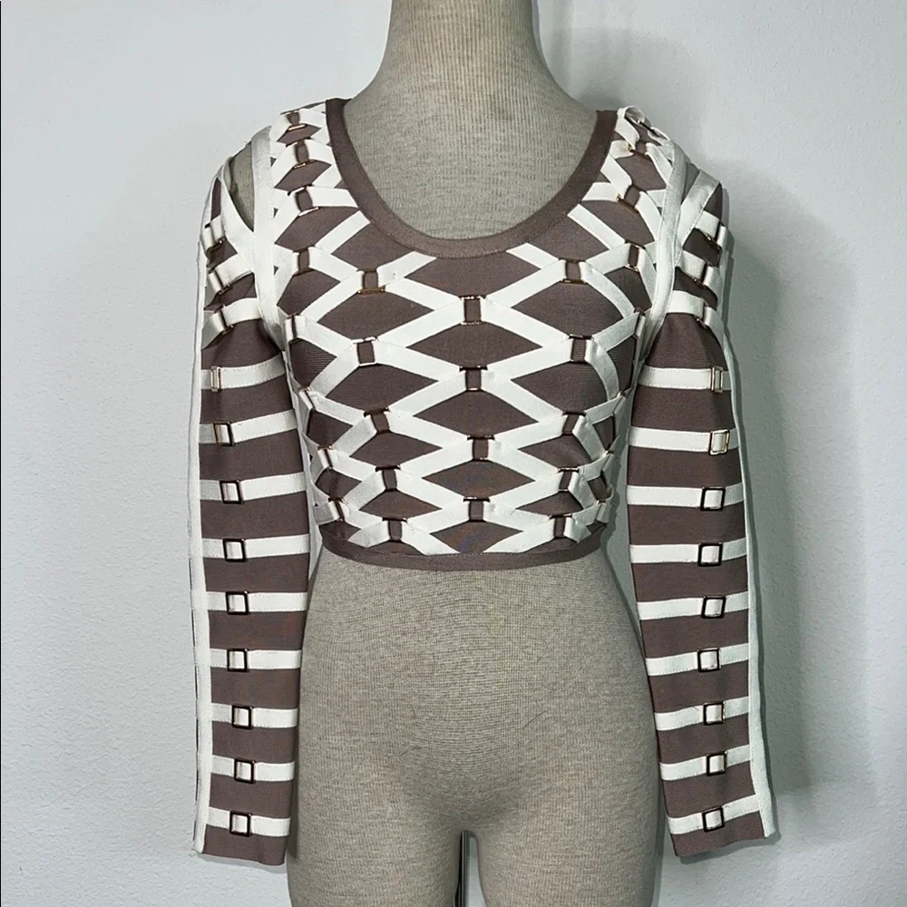 Elastic Bandage Zip Up Top - Picture 1 of 4